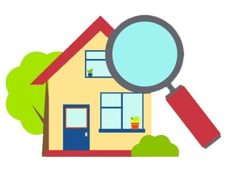A House With a Magnifying Glass and Window.